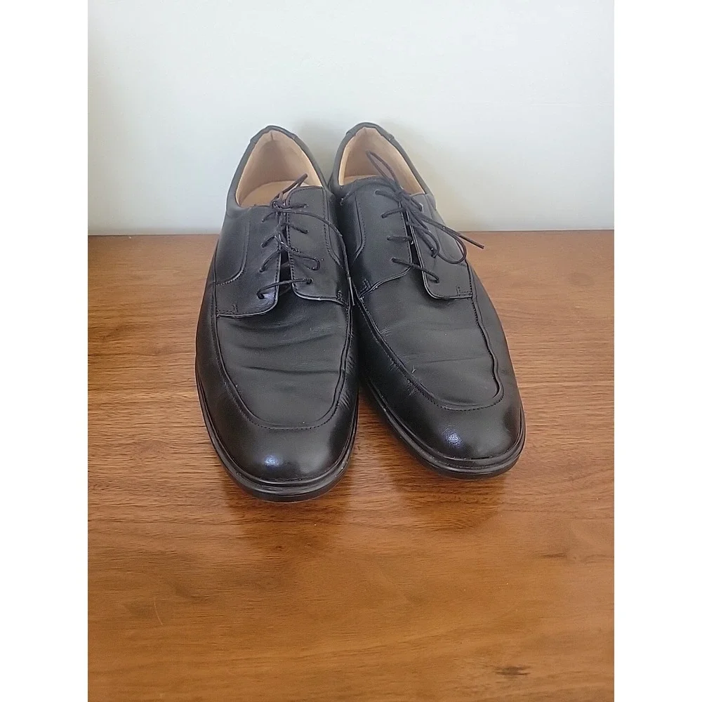 Rockport Mens Black Leather Signature Dress Oxford Shoes APM12881 Sz 12 M